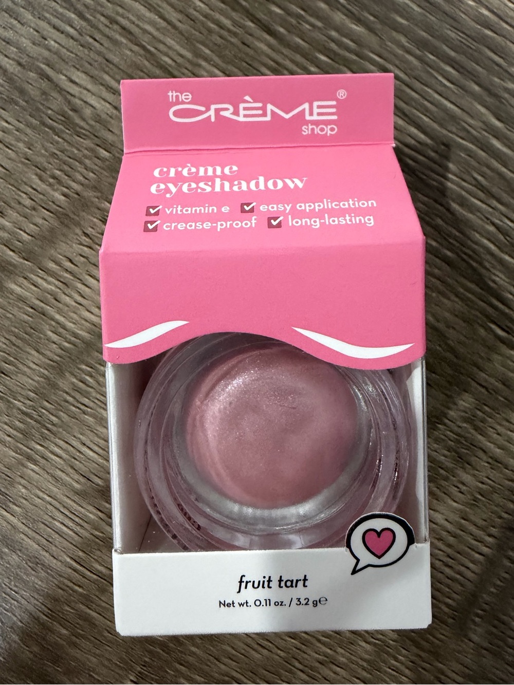 The Creme Shop Creme Eyeshadow in Fruit Tart Pink NEW